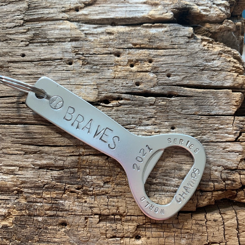 Atlanta Braves World Series Bottle Opener Keychain